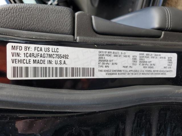 2021 JEEP GRAND CHER - 1C4RJFAG7MC755492