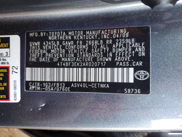 2010 TOYOTA CAMRY BASE #3290381784