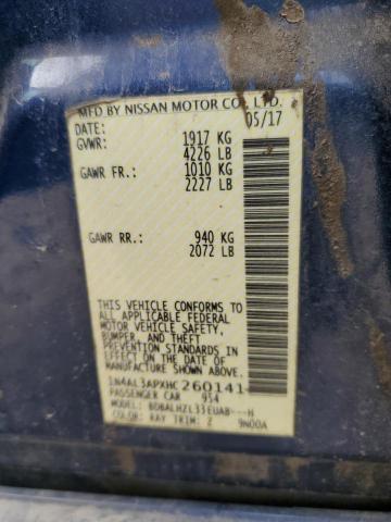 2017 NISSAN ALTIMA 2.5 - 1N4AL3APXHC260141