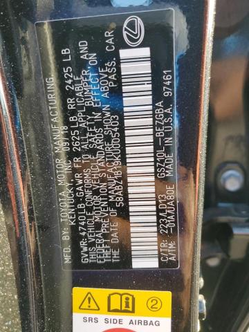 2019 LEXUS ES 350 #3297017380