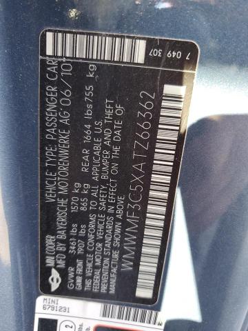 2010 MINI COOPER - WMWMF3C5XATZ66362