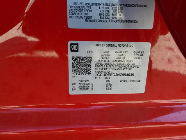 2022 CHEVROLET SILVERADO #3310547044