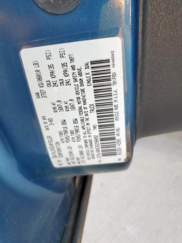 Lot #3305681774 2003 DODGE DAKOTA QUA