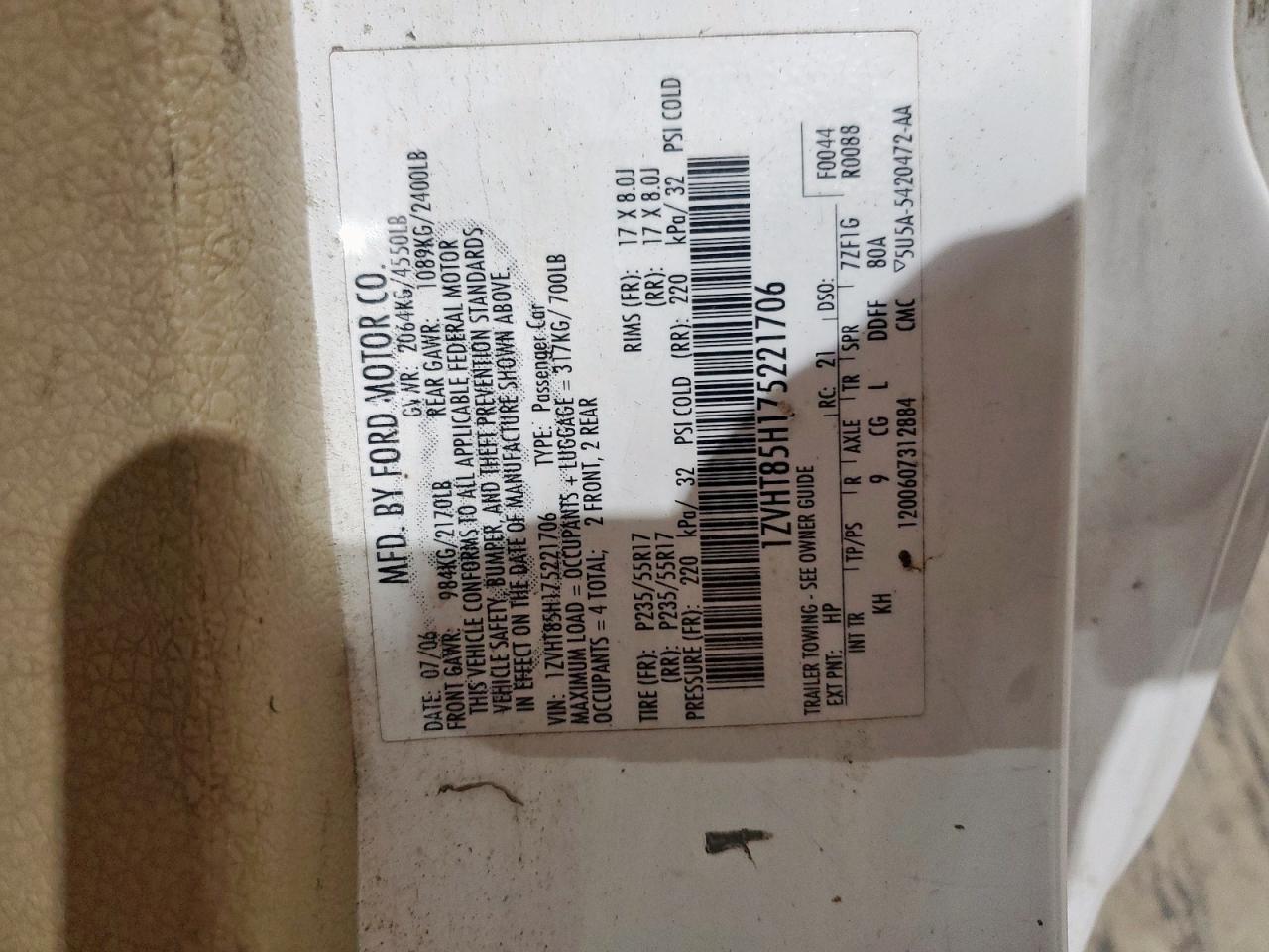 Lot #3290185245 2007 FORD MUSTANG GT