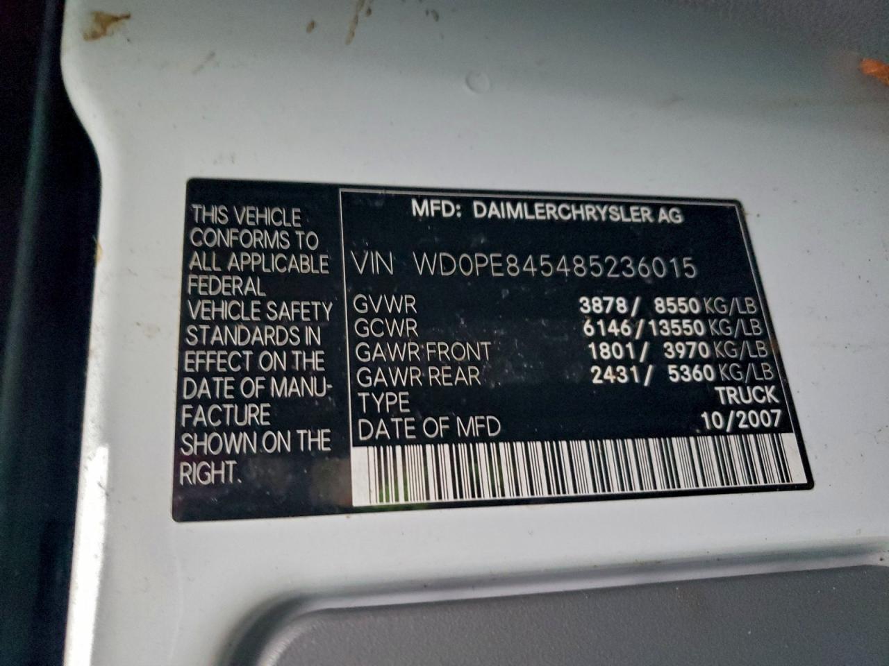 Lot #3301682642 2008 DODGE SPRINTER 2