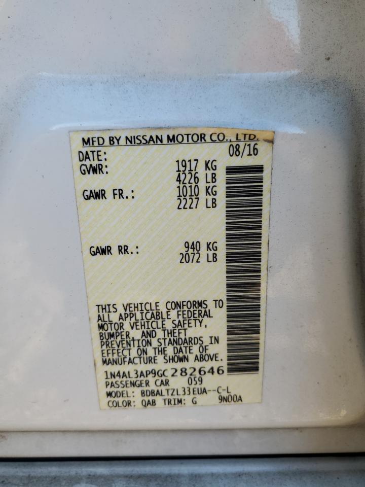 Lot #3311618225 2016 NISSAN ALTIMA 2.5