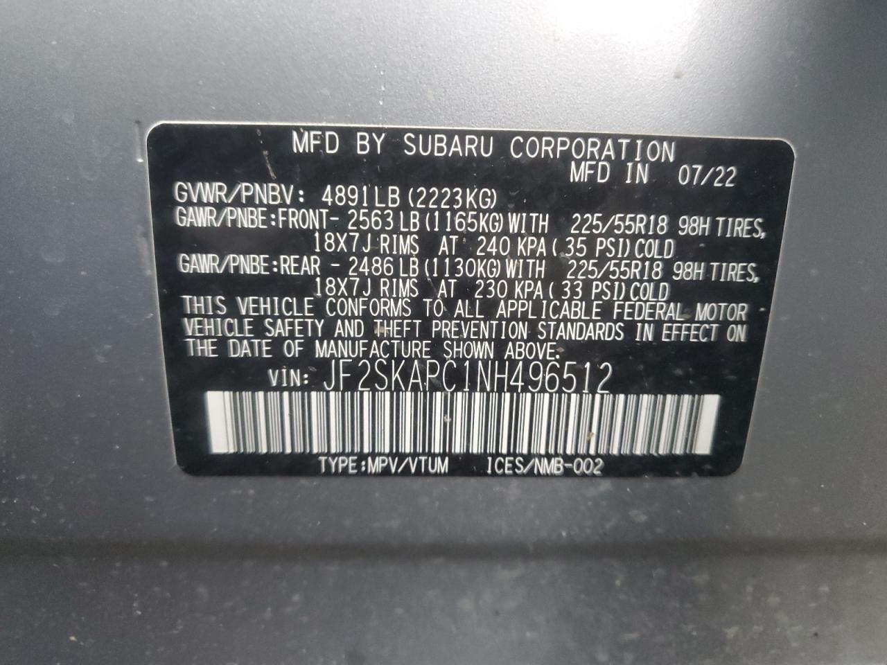 SUBARU FORESTER LIMITED