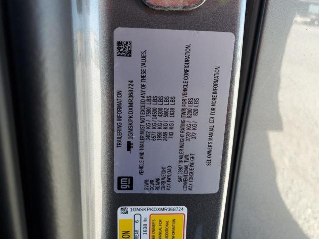 2021 CHEVROLET TAHOE K150 #3303885710