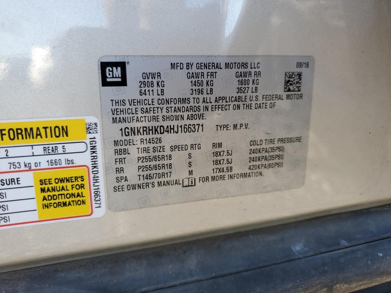 CHEVROLET TRAVERSE LT