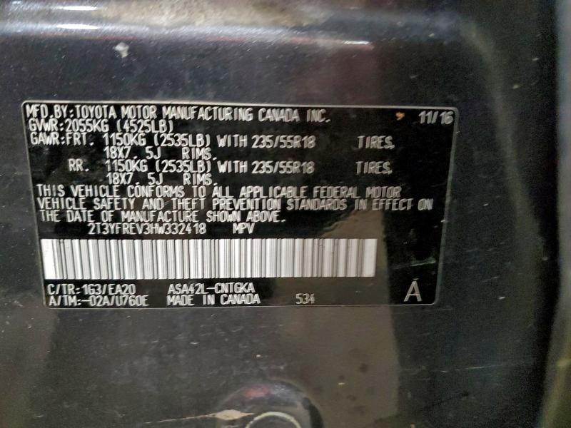 2017 TOYOTA RAV4 LIMIT #3312435626