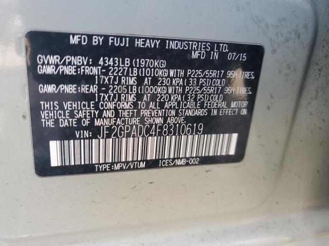 2015 SUBARU XV CROSSTR #3284750546