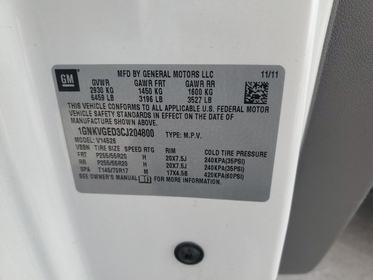 CHEVROLET TRAVERSE LT