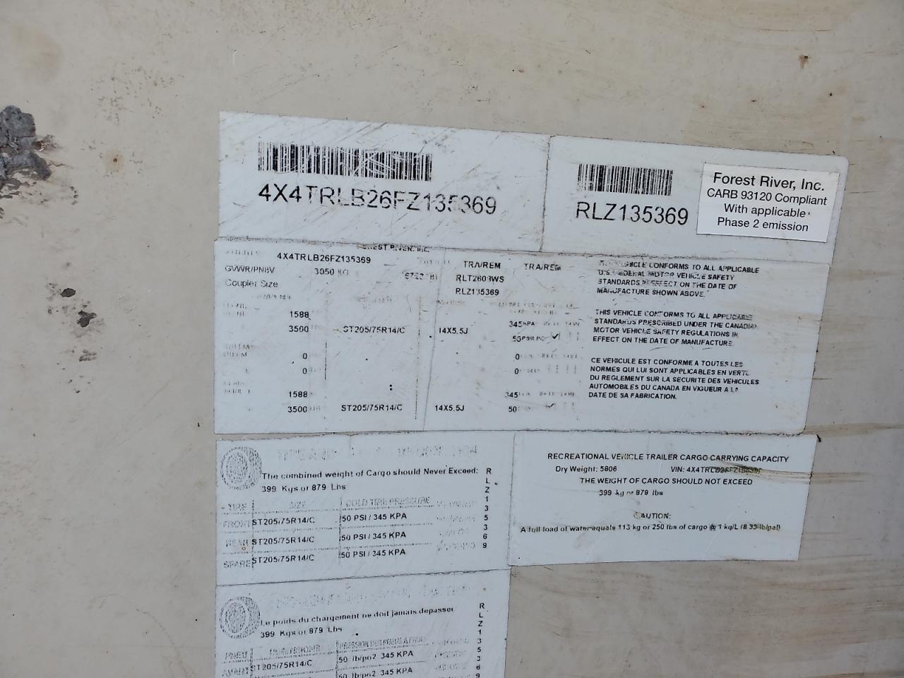 Lot #3301819399 2015 ROCKWOOD ULTRA LITE