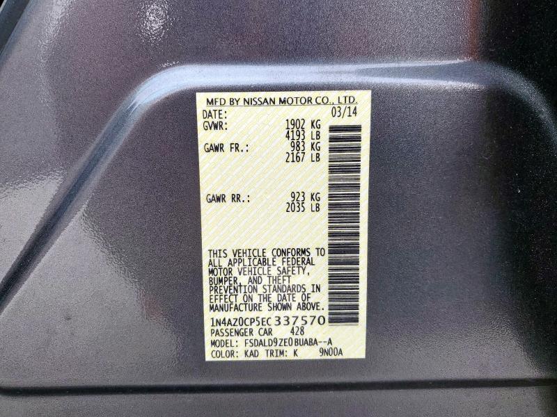 2014 NISSAN LEAF S #3309808407