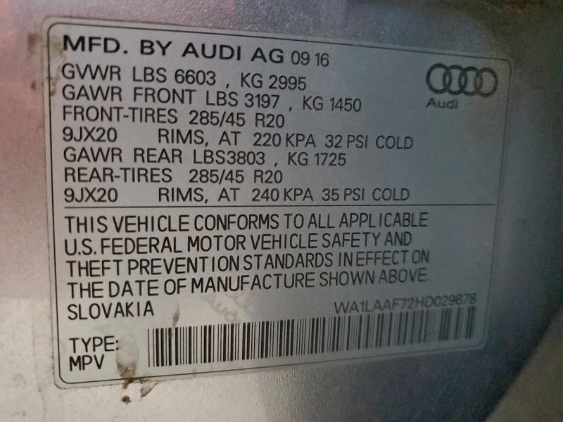 2017 AUDI Q7 PREMIUM #3301908478