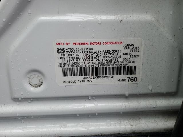 2016 MITSUBISHI OUTLANDER #3304864542