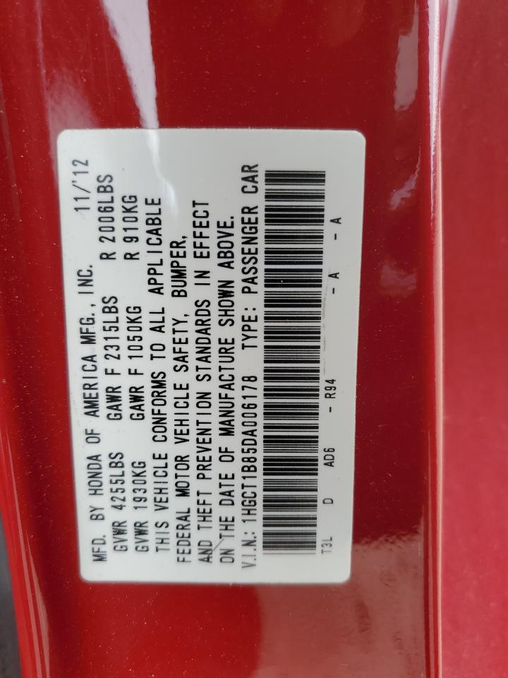 Lot #3316713419 2013 HONDA ACCORD EXL