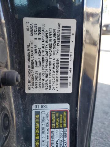 2012 HONDA CIVIC LX #3288000154