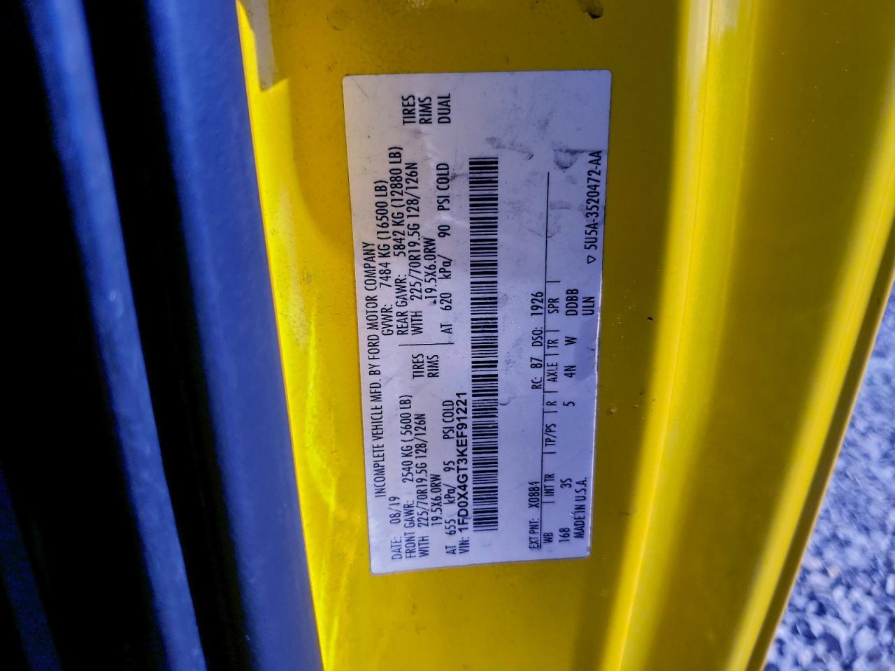 Lot #3311537238 2019 FORD F450 SUPER