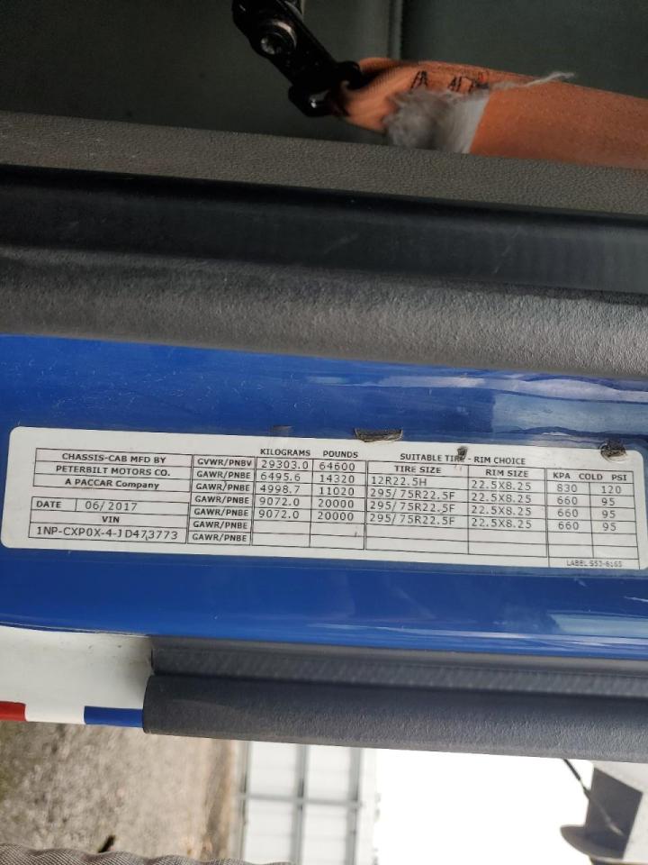 Lot #3291569918 2018 PETERBILT TRACTOR 567