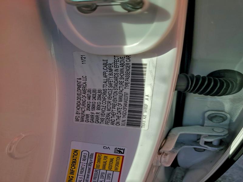 2022 HONDA ACCORD TOU #3301805372