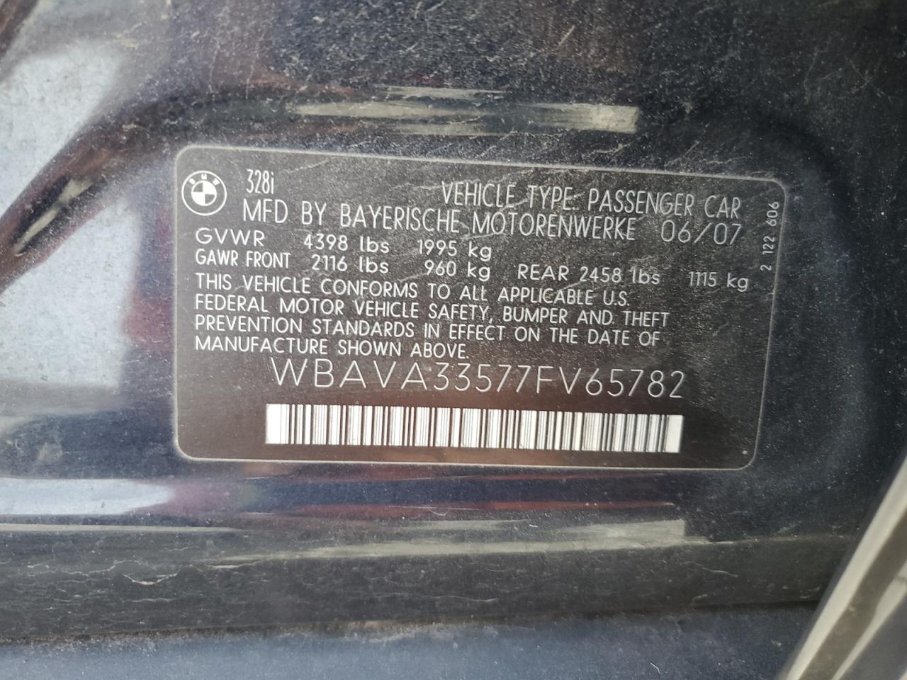 Lot #3301855968 2007 BMW 328 I