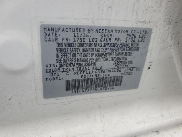 2017 NISSAN VERSA S - 3N1CN7AP9HL830416