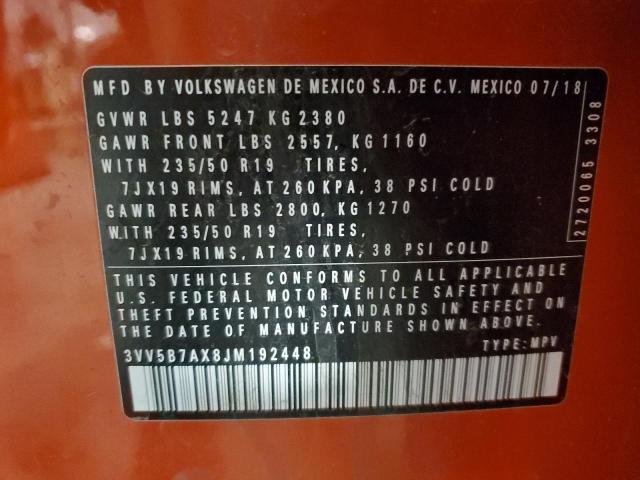 2018 VOLKSWAGEN TIGUAN SEL #3285721673