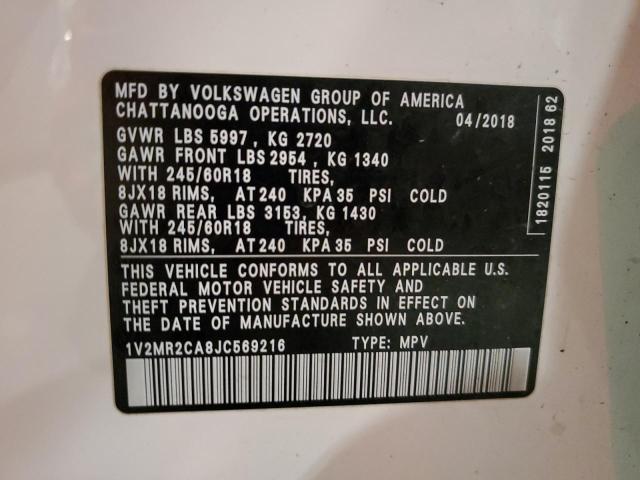 2018 VOLKSWAGEN ATLAS SEL #3297070512