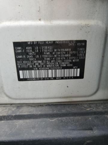 2016 SUBARU OUTBACK 2. #3284169552