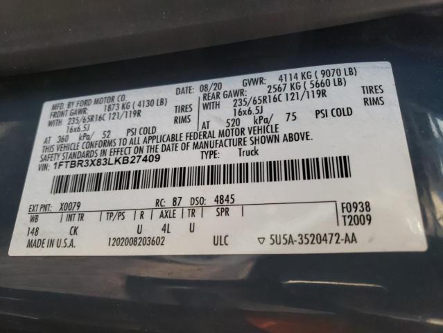 2020 FORD TRANSIT #3311460275