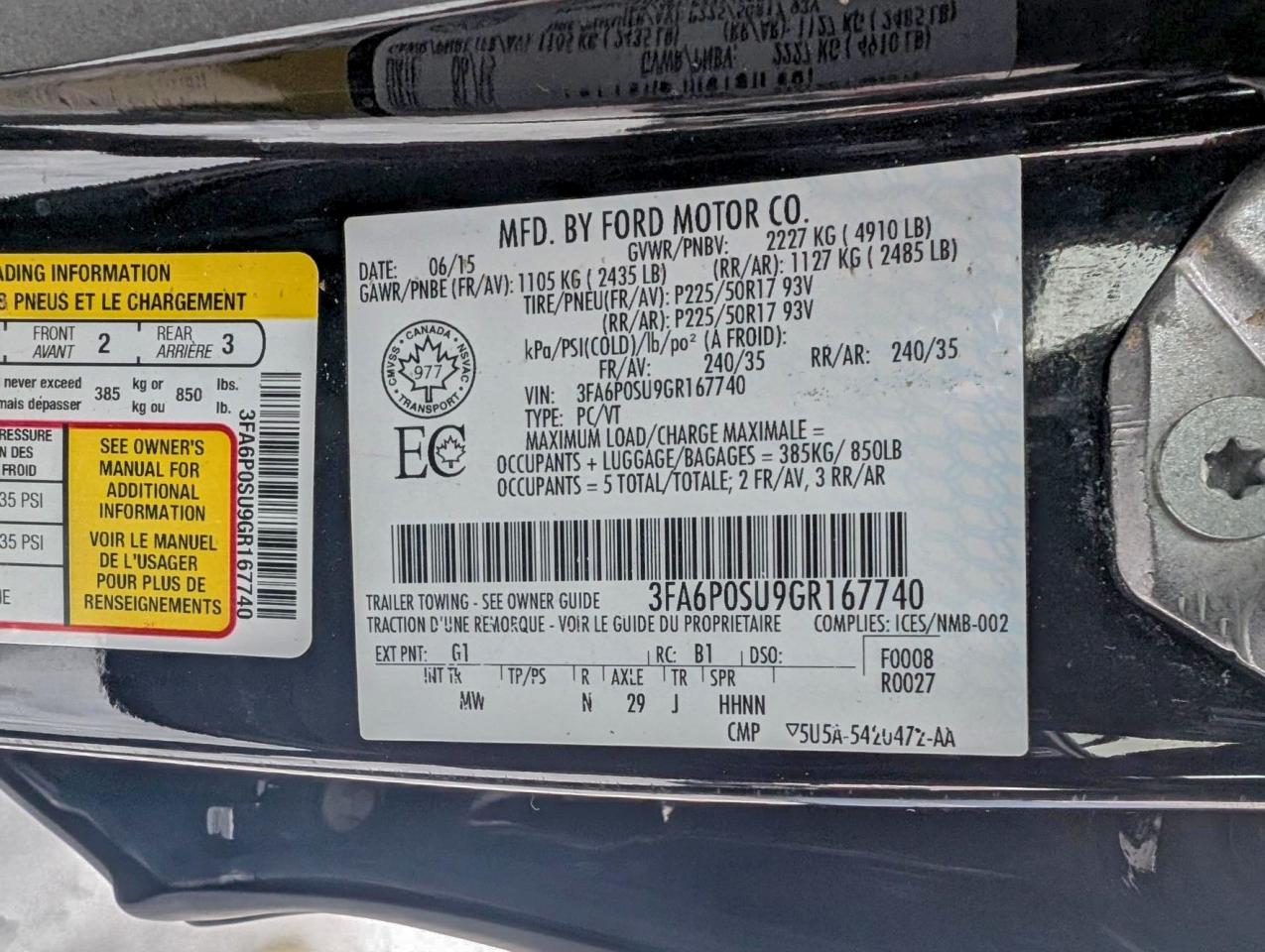 FORD FUSION TITANIUM PHEV