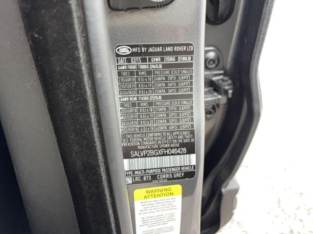 2015 LAND ROVER RANGE ROVE #3281555391