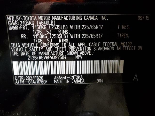 2015 TOYOTA RAV4 LE #3310318005