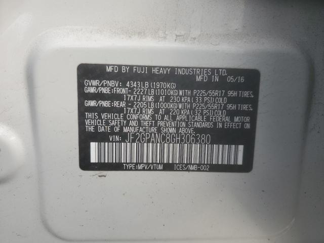 2016 SUBARU CROSSTREK #3301664632