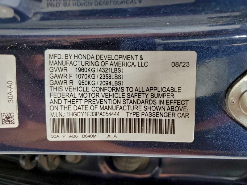2023 HONDA ACCORD EX #3303590927