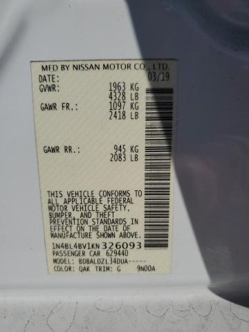 2019 NISSAN ALTIMA S #3303912752