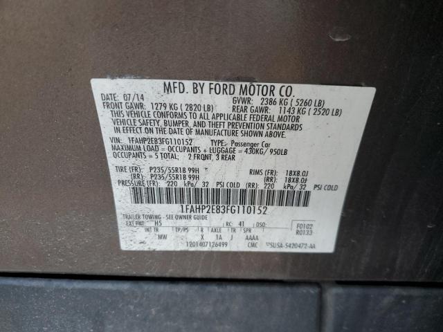 2015 FORD TAURUS SEL - 1FAHP2E83FG110152