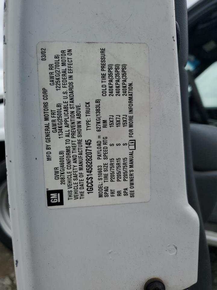 Lot #3309486658 2002 CHEVROLET S TRUCK S1