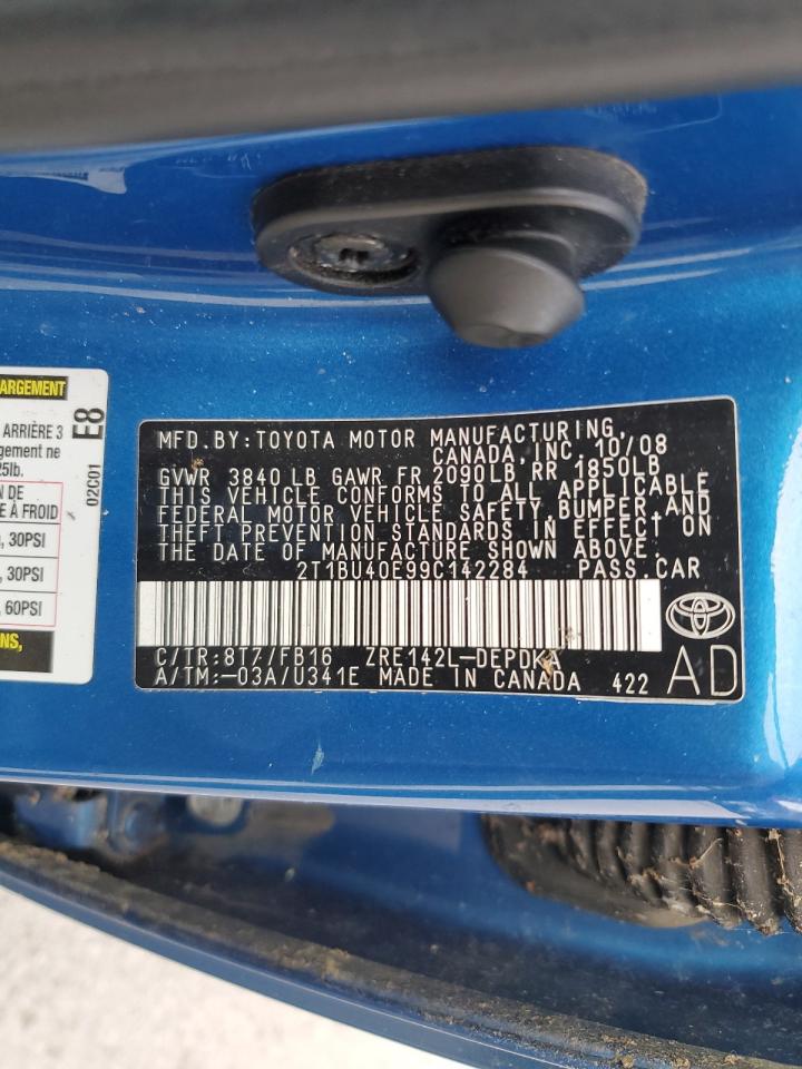 Lot #3292302271 2009 TOYOTA COROLLA BA