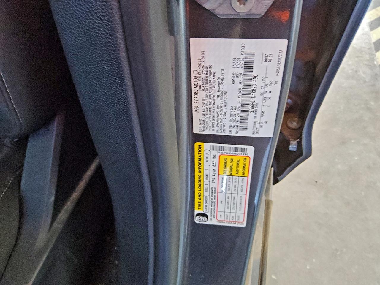 Lot #3292401265 2019 FORD FUSION SE