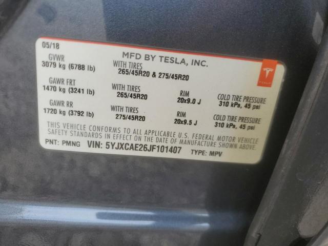 2018 TESLA MODEL X #3301847351
