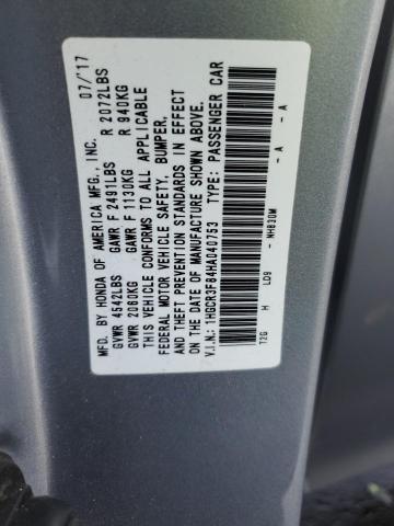 2017 HONDA ACCORD EXL #3306313607