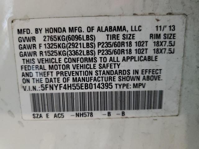 2014 HONDA PILOT EXL #3318889925