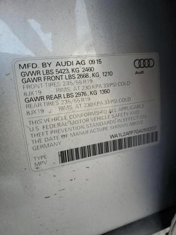 2016 AUDI Q5 PREMIUM - WA1L2AFP7GA059207