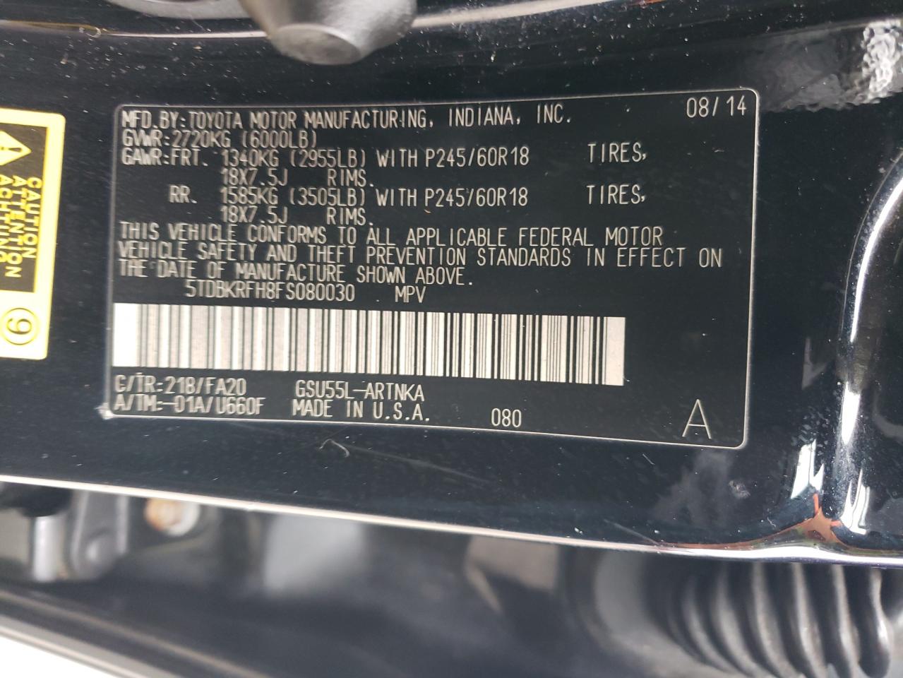 TOYOTA HIGHLANDER LE