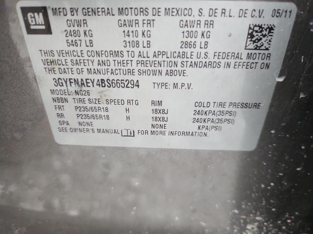 2011 CADILLAC SRX LUXURY - 3GYFNAEY4BS665294