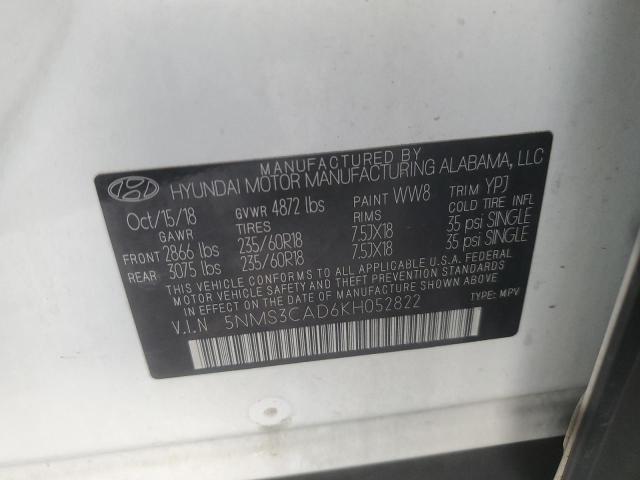 2019 HYUNDAI SANTA FE S - 5NMS3CAD6KH052822