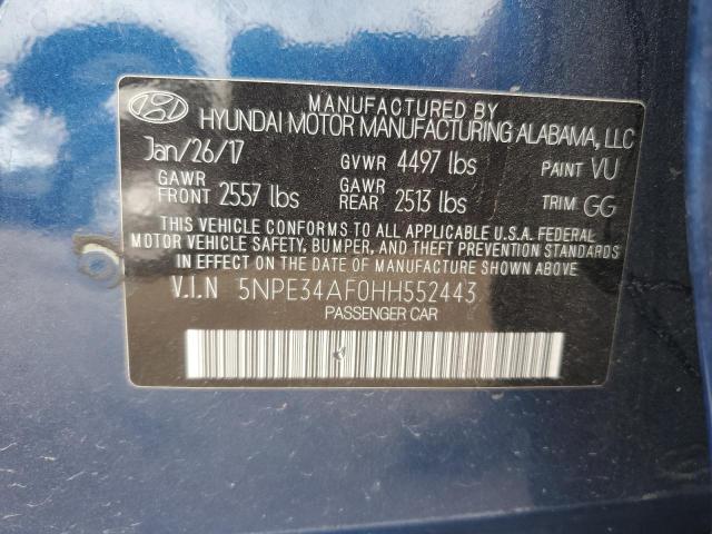 2017 HYUNDAI SONATA SPO #3287776123