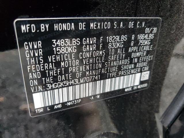 2020 HONDA FIT LX - 3HGGK5H43LM707741